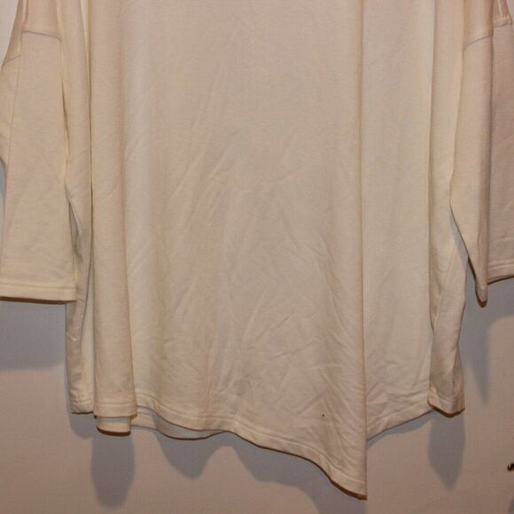 Eloquii White Dolman Sleeve Round Neck Loose-Fit Blouse Women's Size 14/16 plus - Picture 4 of 10